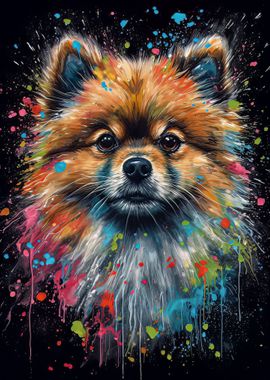 Pomeranian painting