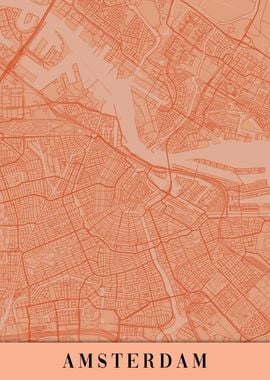 Amsterdam Orange Map