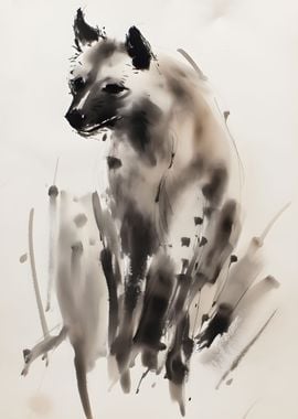 Hyena Ink Illustration