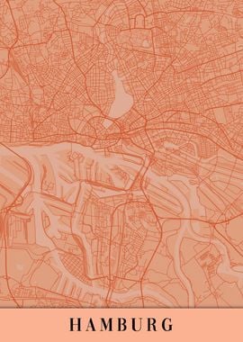 Hamburg Orange Map