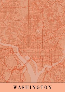 Washington Orange Map