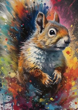 Squirrel painting