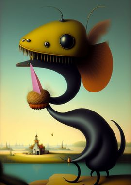 Surreal characters monster