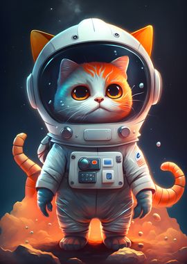 Astronaut Space Cat