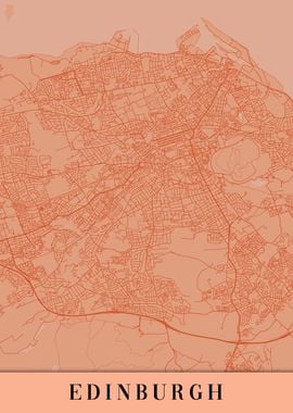 Edinburgh Orange Map