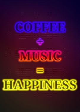 Coffee Funny Neon Poster