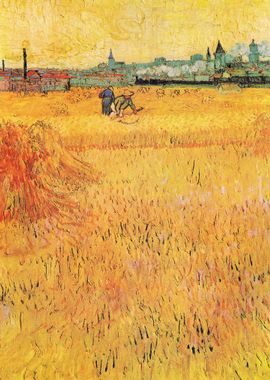 Wheat field View of Arles