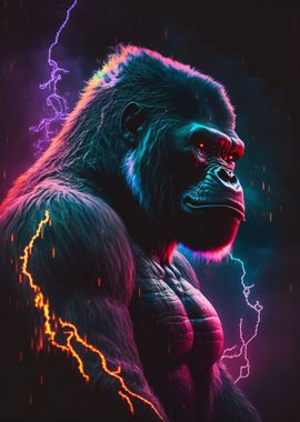 Synthwave Gorilla