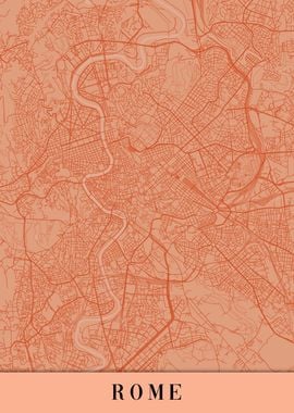 Rome Orange Map