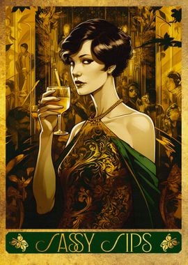 Funny Art Deco Cocktail