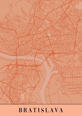 Bratislava Orange Map