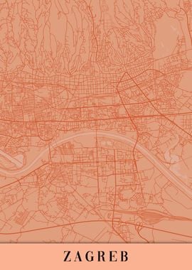 Zagreb Orange Map