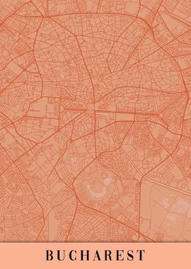 Bucharest Orange Map