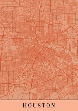 Houston Orange Map