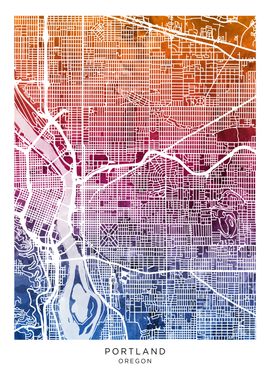 Portland Oregon Map