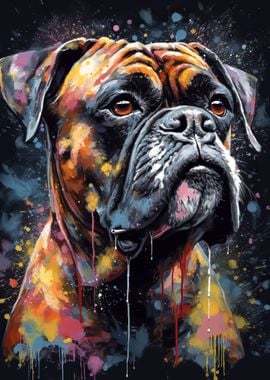 Boxer painting