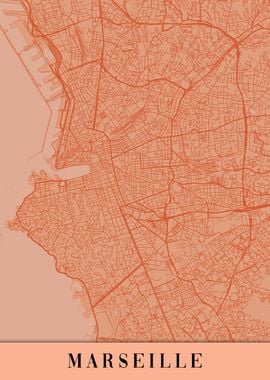 Marseille Orange Map