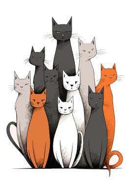 Minimalist Cats 3 of 4 