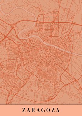 Zaragoza Orange Map