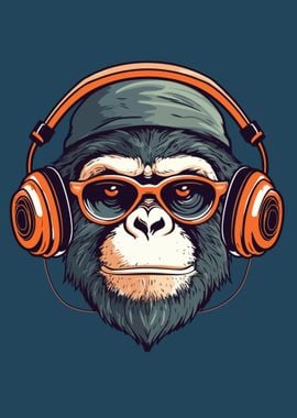 Nerdy Monkey Style Poster