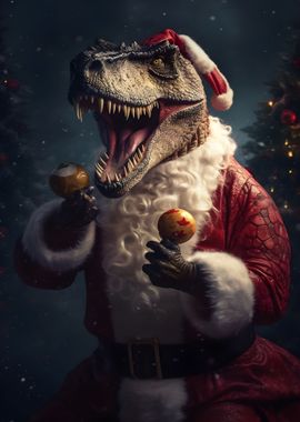 DIno Santa Claus