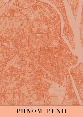 Phnom Penh Orange Map