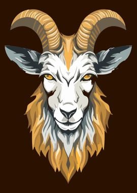 Goat Head Logo mascot 