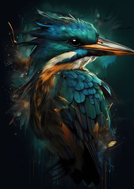 Kingfisher Bird Illusory