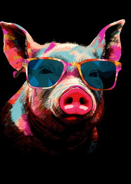 Pig With Sunglasses