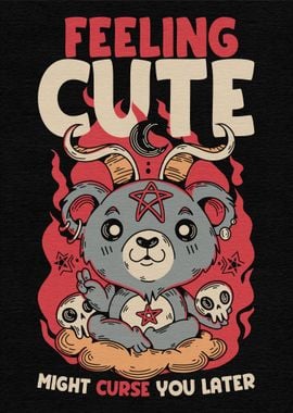 Funny Cute Bear Baphomet