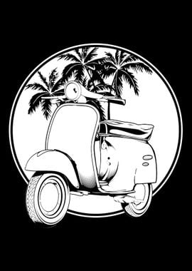 Scooter Bike Palm Tree