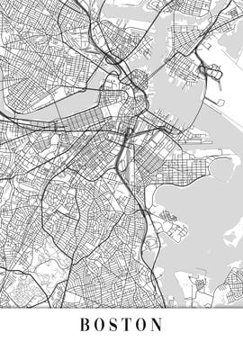 Boston White Map