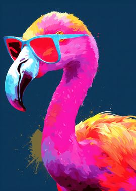 Flamingo With Sunglasses