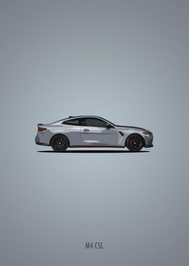 BMW M4 CSL Poster, 24posters