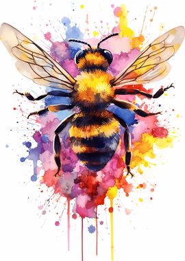 Bee Watercolor