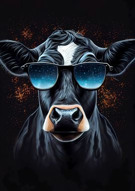 Cow With Sun Glasses