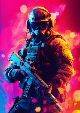 Neon Army Soldier