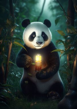 Fantasy Panda Glowing Lamp