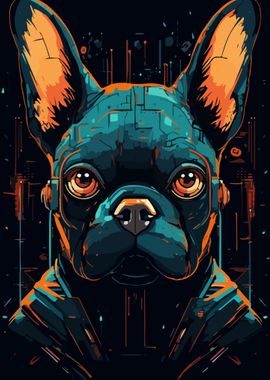 Cyberpunk French Bulldog