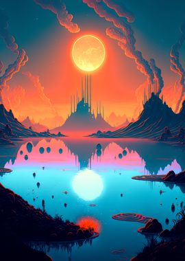 Psychedelic landscape