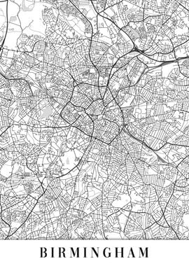 Birmingham White Map