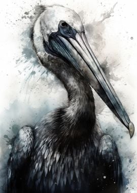 Pelican Beauty Watercolor