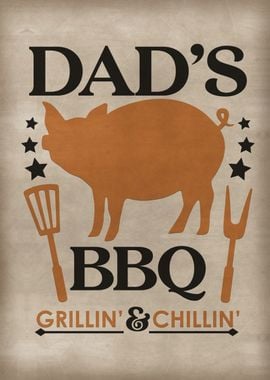 Dad BBQ grill and chill