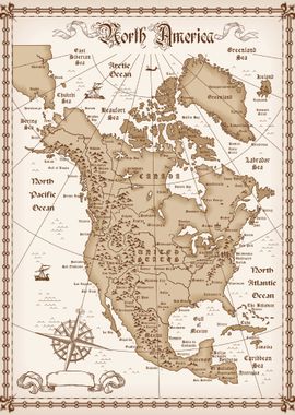 America Old Map