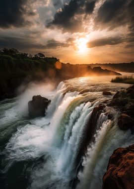 Sunset Waterfalls