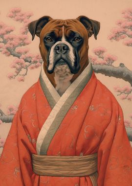 Boxer Dog Geisha 