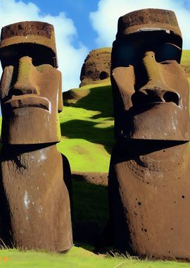 Moai statues Easter Island