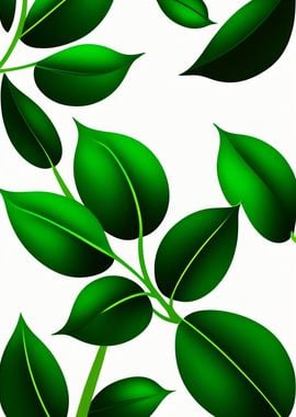 Green leaves pattern