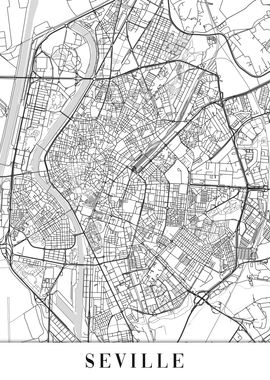 Seville White Map