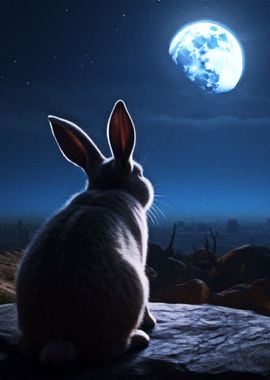 The Rabbit Stares The Moon